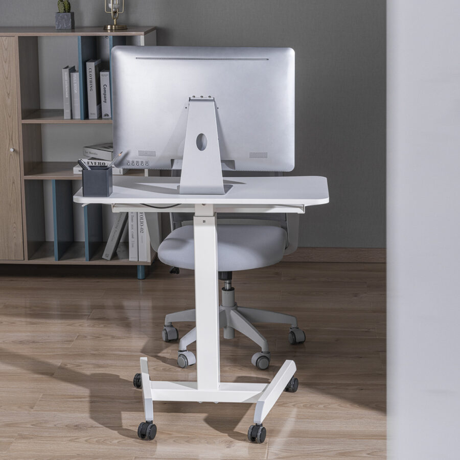 Ergo Office Állítható Magasságú Mobil Munkaállomás Kettős Platformmal, Fehér