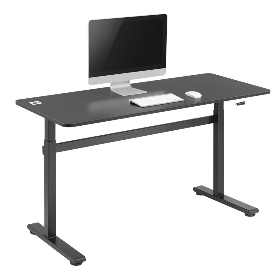 Ergo Office kézi magasságállítású íróasztal, max 40 kg, max magasság 117 cm, álló-ülő munkalappal, ER-401 B - Image 2