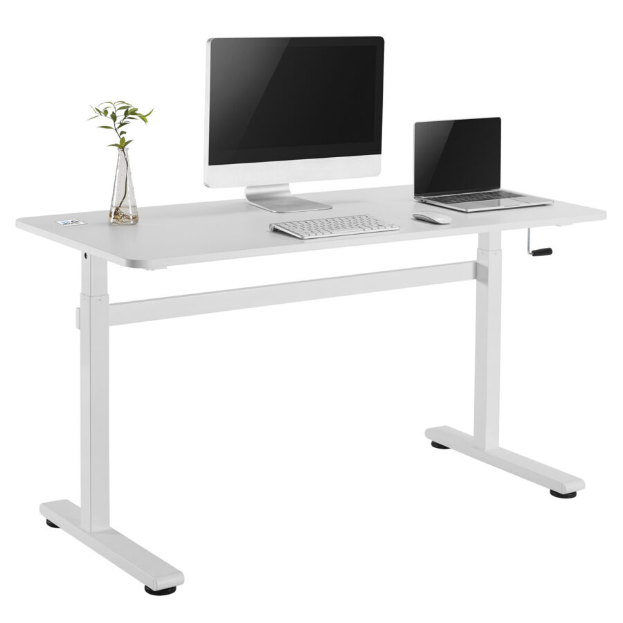 Ergo Office Kézi Magasságállítású Íróasztal, max 40 kg, max magasság 117 cm, álló-ülő munkavégzéshez, ER-401 W - Image 2