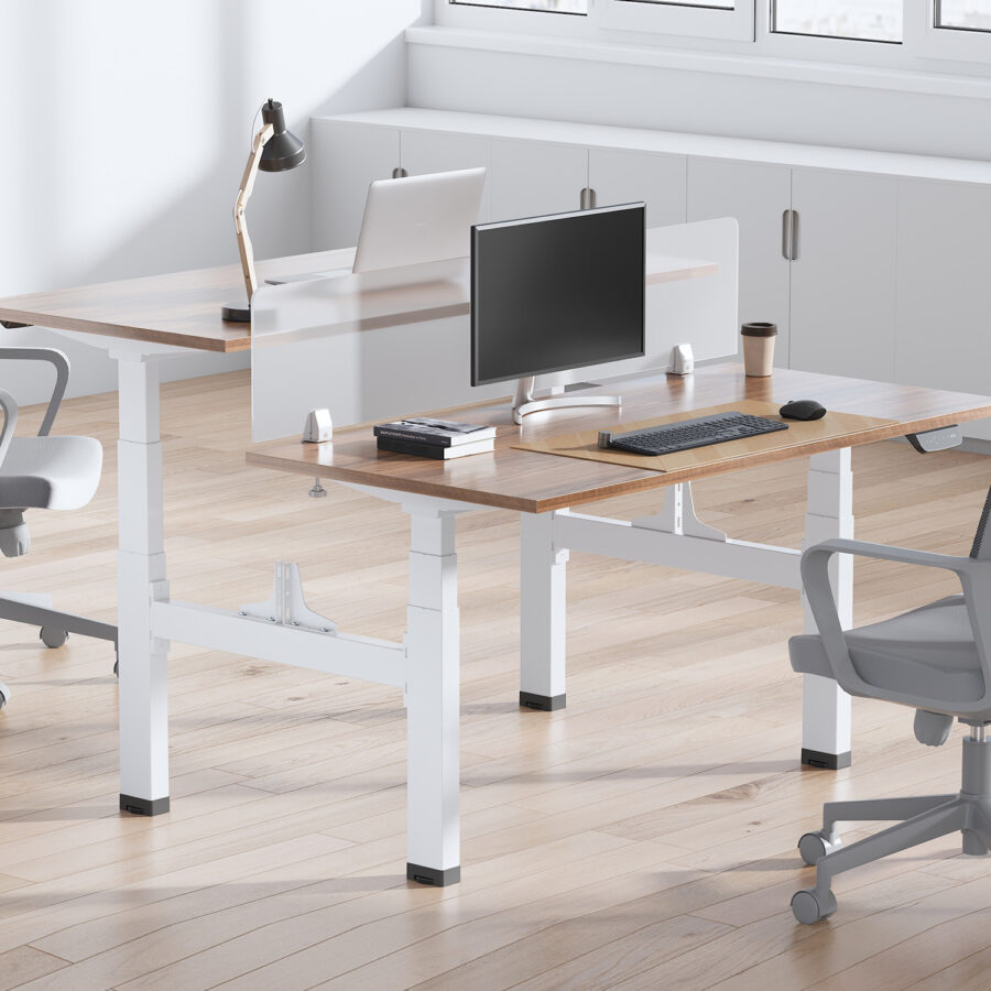 Ergo Office ER-404W Dupla Elektromos Állítható Magasságú Íróasztal (Blat Nélkül)