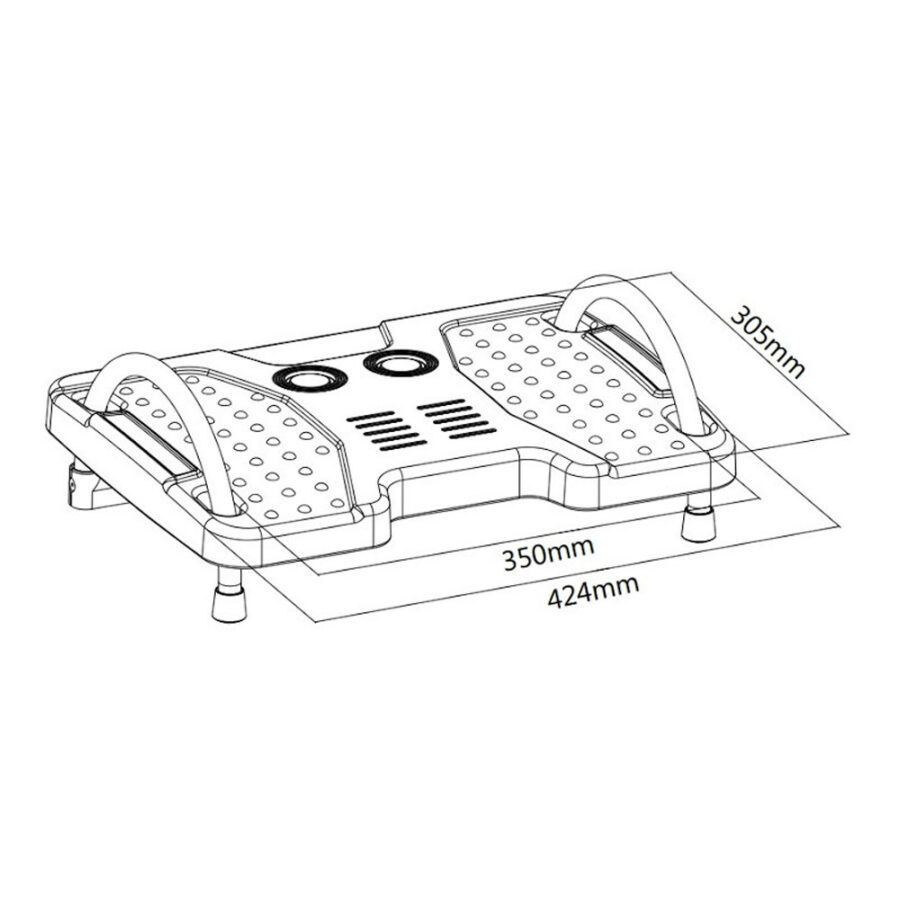 Ergo Office Ergonomikus Lábpihentető, Állítható Dőlésszögű Lábpárna, ER-412 - Image 6