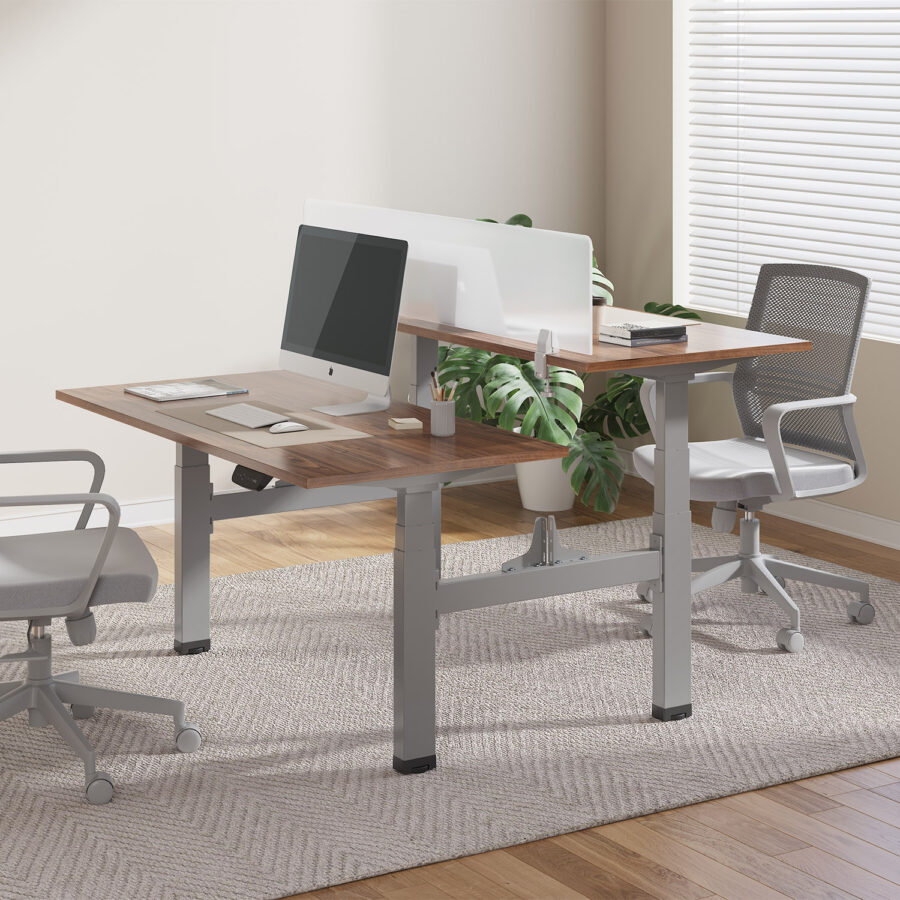 Ergo Office ER-404G Dupla Elektromos Állítható Magasságú Íróasztal, Max 128cm, Max 125kg x2, Asztallap Nélkül