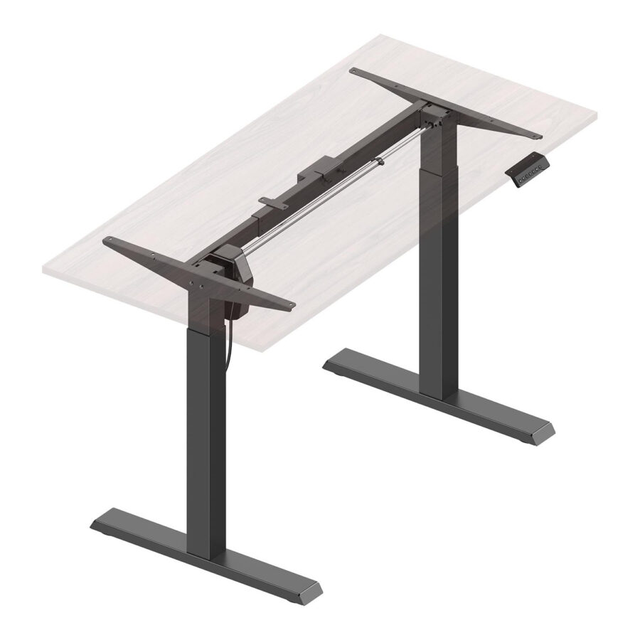 Ergo Office ER-433 Elektromosan Állítható Magasságú Íróasztal, Szürke, Max. Magasság 123 cm, 80 kg - Asztallap Nélkül - Image 7