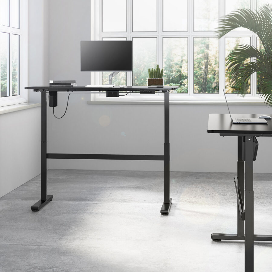 Ergo Office ER-434 Elektromos Állítható Magasságú Íróasztal, Szürke, Max Magasság 118cm, 50 kg