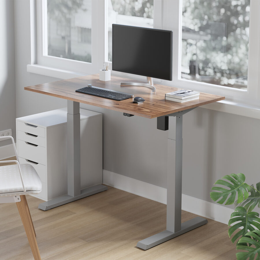 Ergo Office ER-403G Elektromosan Állítható Magasságú Íróasztal, Szürke, Max. 123 cm, Max. 70 kg, Asztallap Nélkül - Image 4