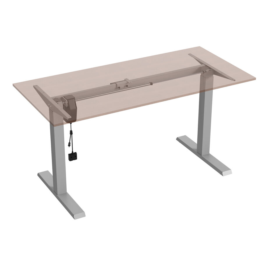 Ergo Office ER-403G Elektromosan Állítható Magasságú Íróasztal, Szürke, Max. 123 cm, Max. 70 kg, Asztallap Nélkül - Image 8