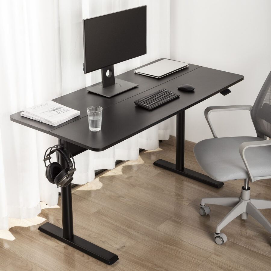 Ergo Office Állítható Magasságú Íróasztal 140x68cm, Gázrugós, Ülő- és Állómunkához, Max Magasság 115cm