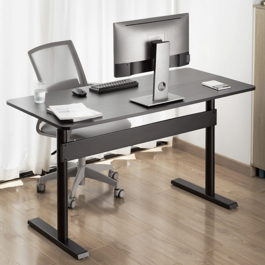 Ergo Office Állítható Magasságú Íróasztal 140x68cm, Gázrugós, Ülő- és Állómunkához, Max Magasság 115cm - Image 4