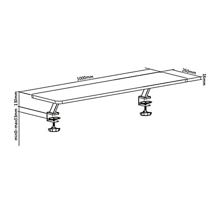 Ergo Office Monitorpolc, Asztalra Szerelhető, 13"~32", max 20kg, ER-409 - Image 9